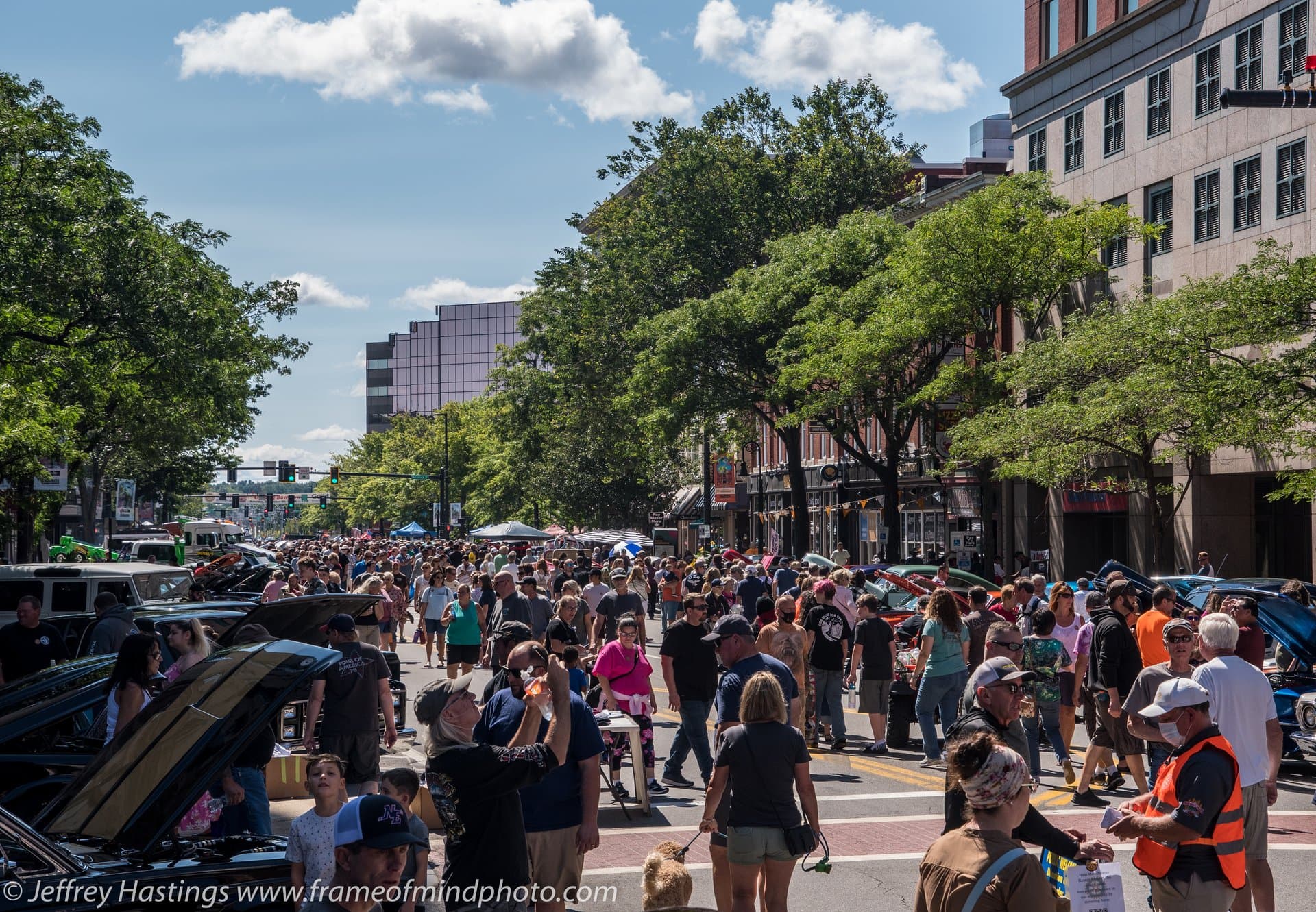 Thousands of people pack Elm Street for Cruising Downtown