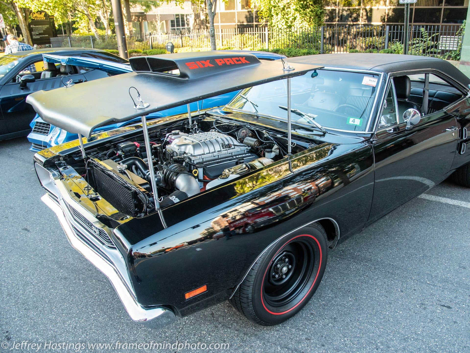 Six Pack muscle car engine detail